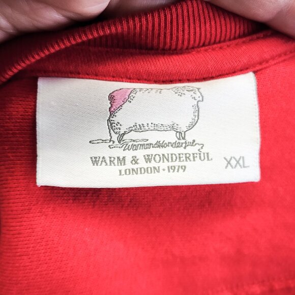 Warm Wonderful x Rowing Blazers Princess Diana Red Cropped Sheep Sweatshirt XXL - Picture 10 of 12